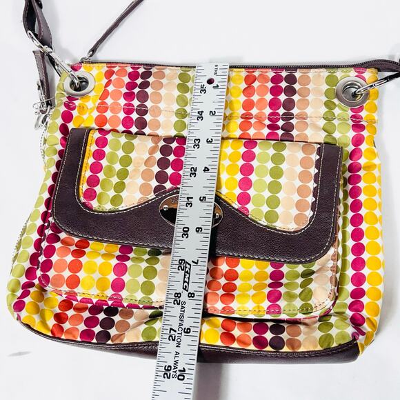 Franco Sarto Polka Dot Crossbody Bag w/ Handbag Set Multicolor Boho Fall Colors - Picture 14 of 16